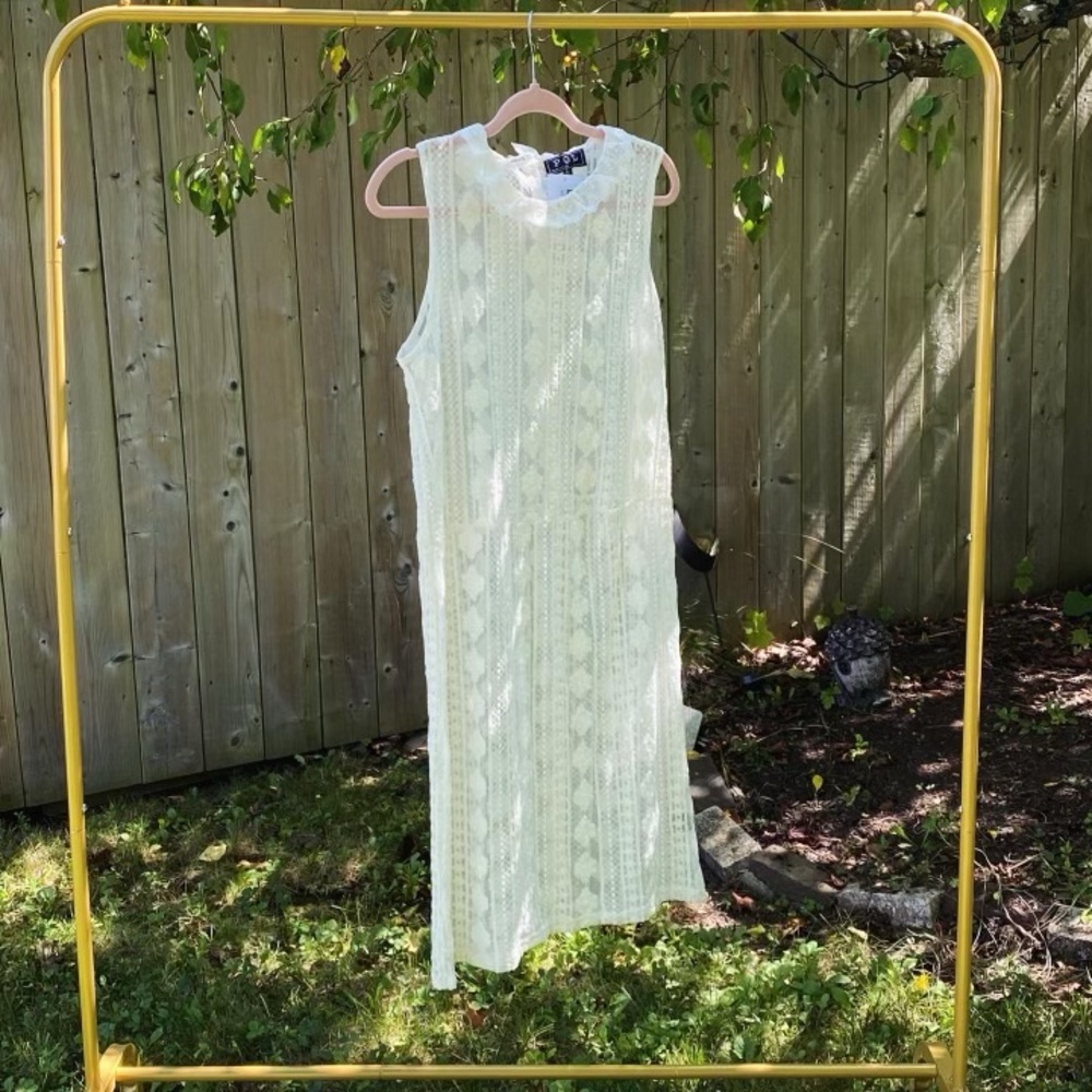 White POL Layla summer lace dress